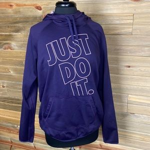 Nike Purple Just Do It Dry Fit Hoodie Size Large 0072